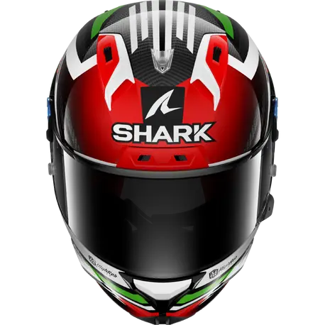 Shark Shark Aeron GP FIM Racing #1 Firstlap Helmet - Carbon Red Green – side view