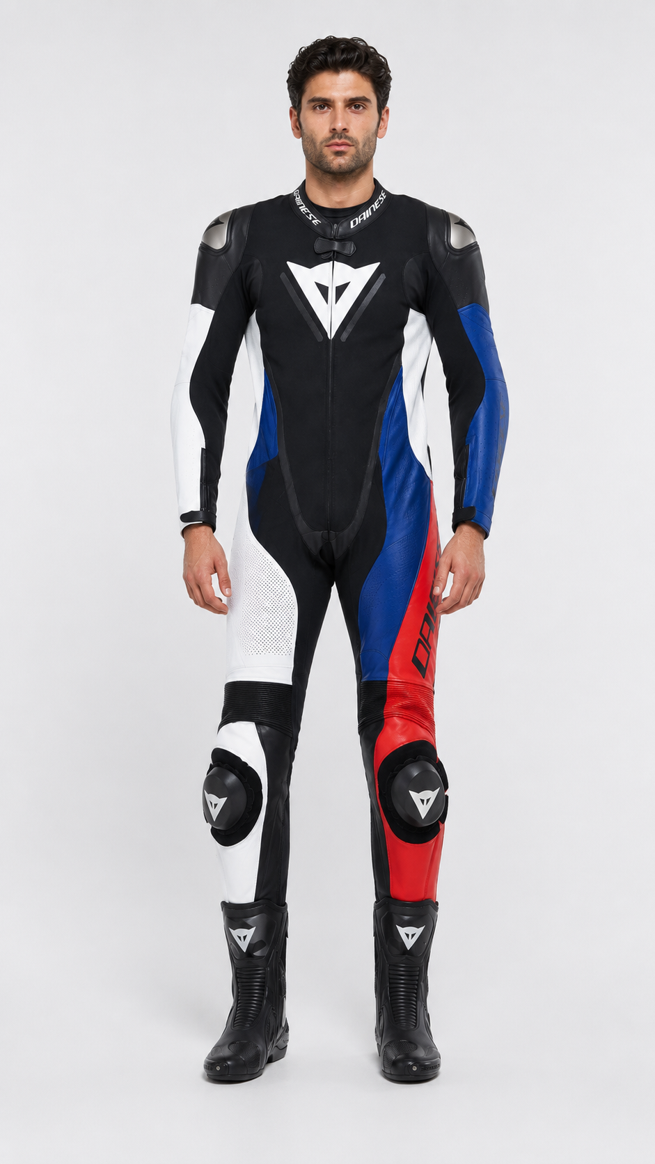 DEMON SPRINT - MEN'S ONE-PIECE PERFORATED LEATHER MOTORCYCLE SUIT