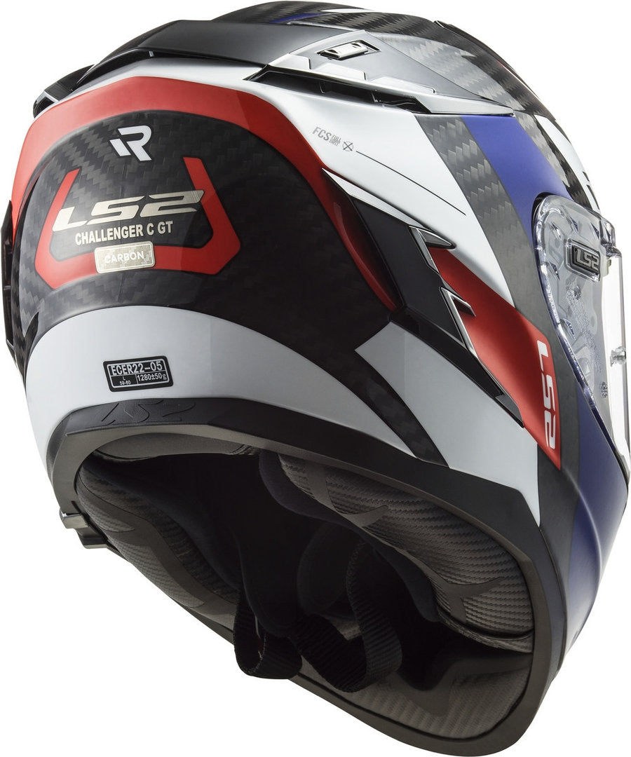 LS2 LS2 FF327 Challenger Alloy Carbon Helmet – rear view