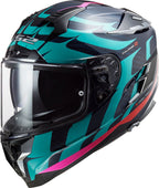LS2 LS2 FF327 Challenger Flames Carbon Helmet – rear view