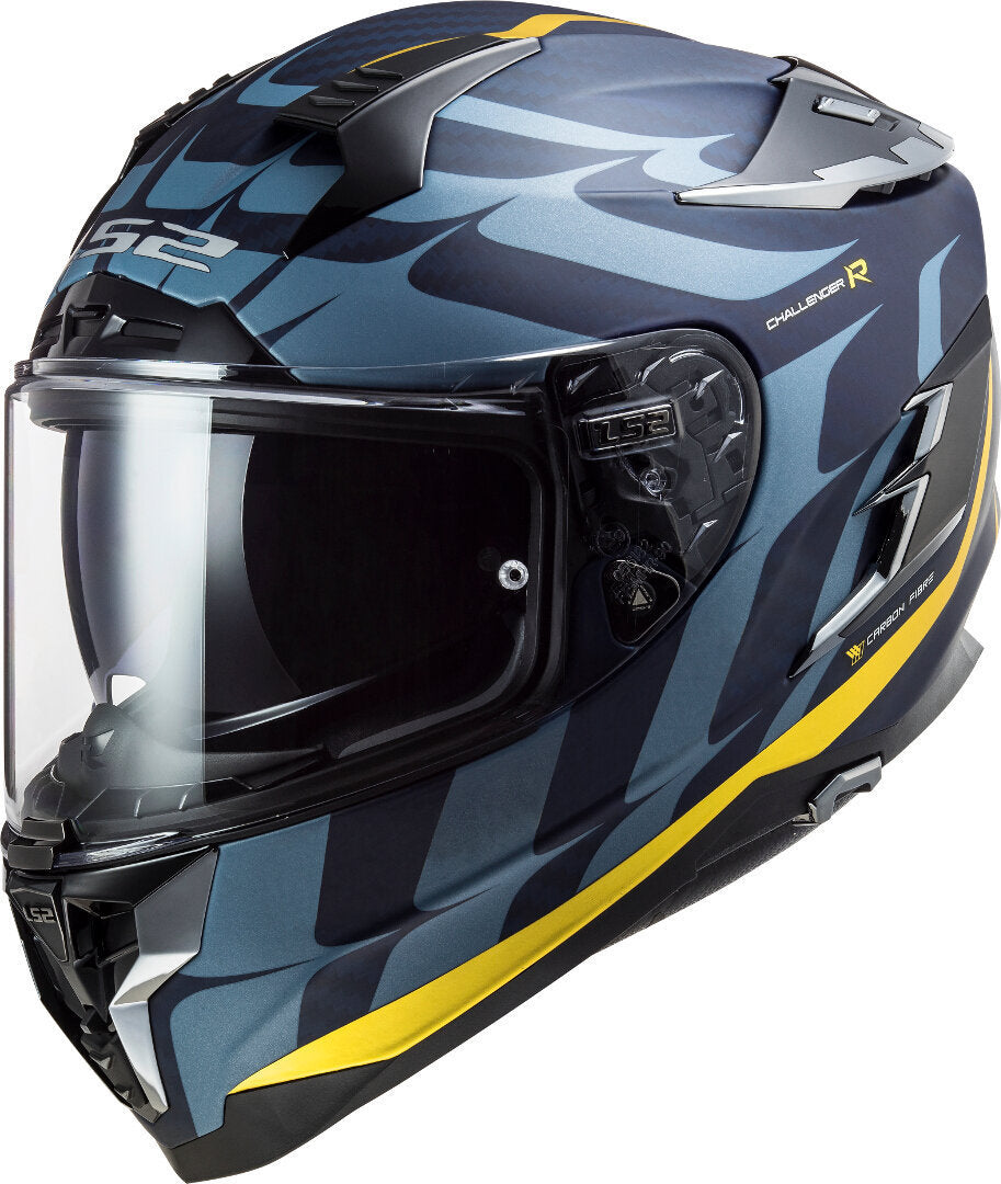 LS2 LS2 FF327 Challenger Flames Carbon Helmet – detail view