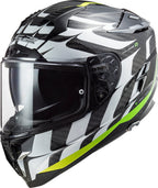 LS2 LS2 FF327 Challenger Flames Carbon Helmet – front view