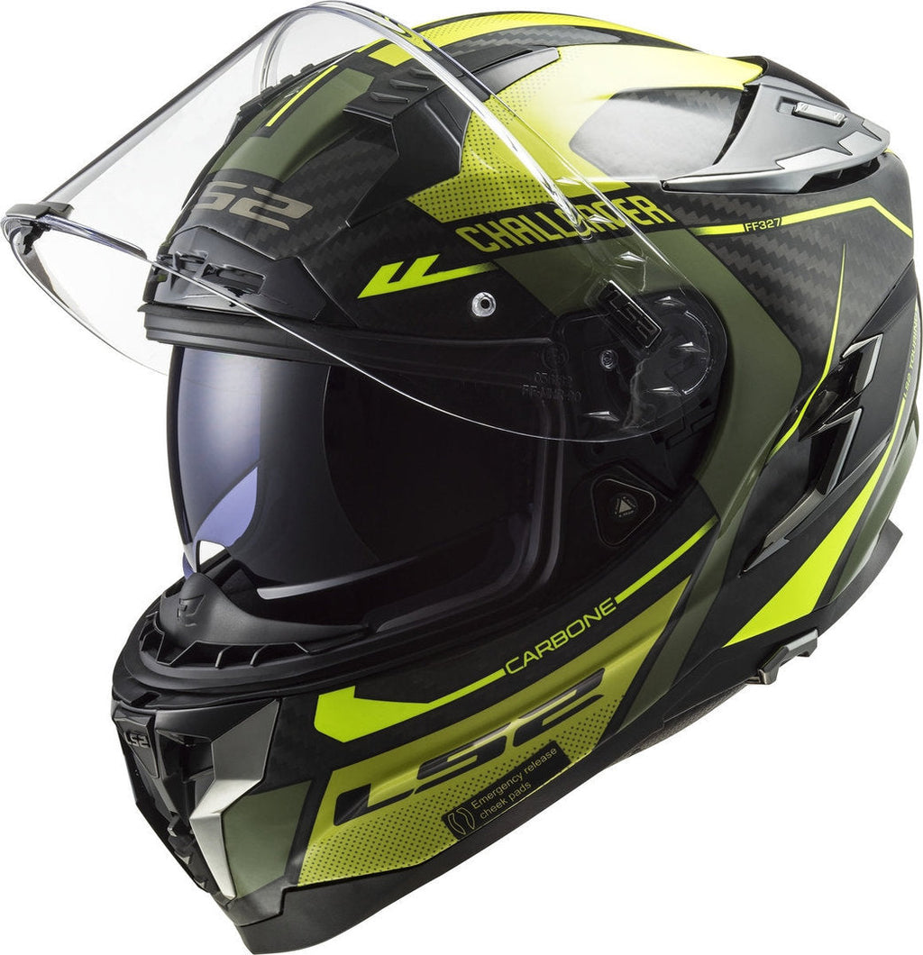 LS2 LS2 FF327 Challenger Thorn Carbon Helmet – rear view
