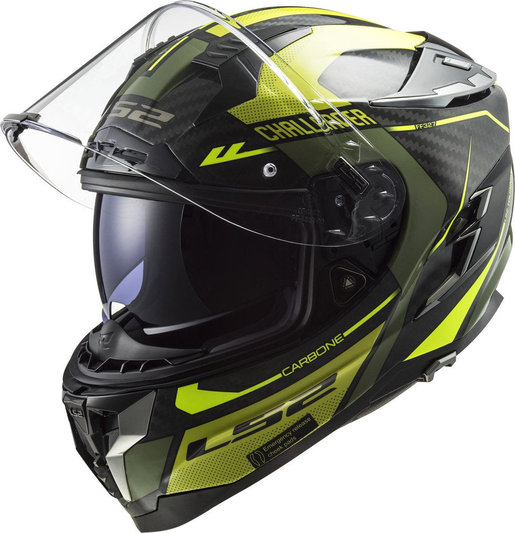 LS2 LS2 FF327 Challenger Thorn Carbon Helmet – rear view