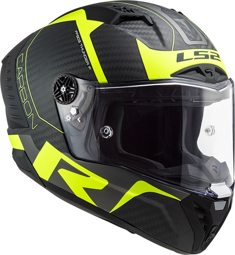 LS2 LS2 FF805 Thunder Racing1 Carbon Helmet – side view