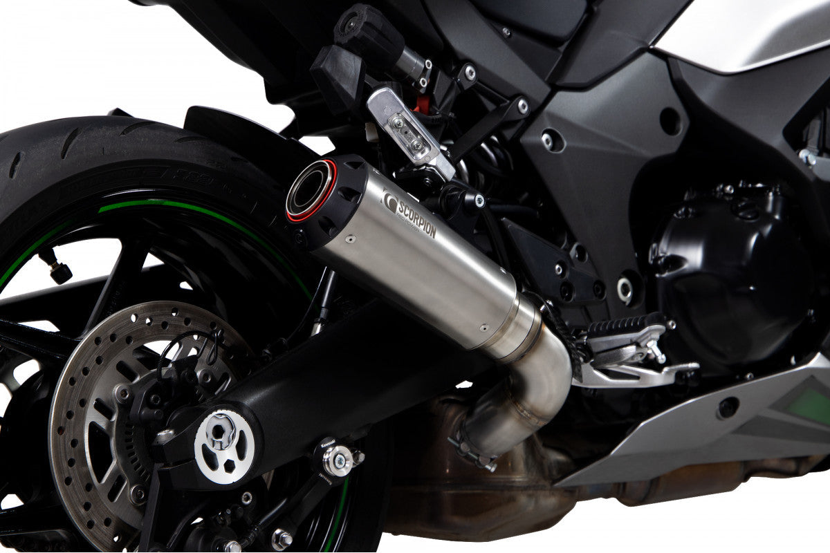 Scorpion Scorpion Red Power Slip-On Exhaust For Kawasaki Ninja 1000 2020-22 – side view