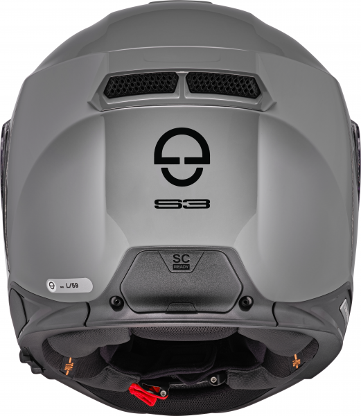 Schuberth Schuberth S3 Concrete Grey Helmet – rear view
