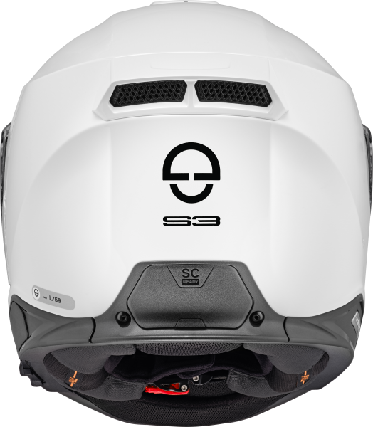 Schuberth Schuberth S3 Glossy White Helmet – rear view