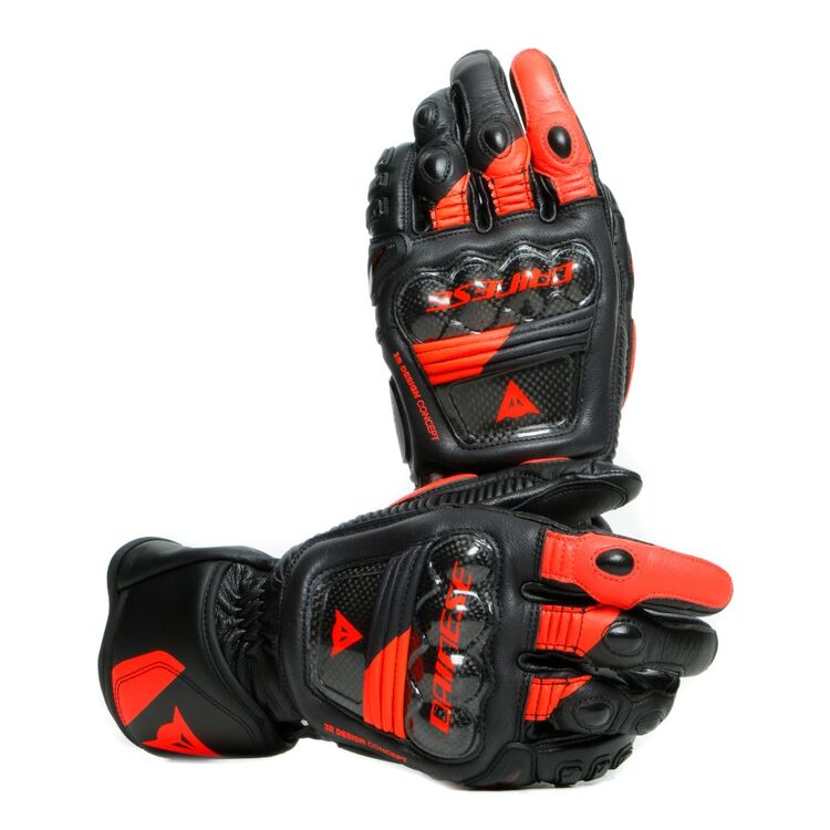 Dainese Dainese Druid 3 Black Fluo Red Motorcycle Gloves – front view