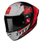 MT Helmets MT Helmets Kre Plus Carbon Brush A5 Helmet - Red – front view