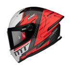 MT Helmets MT Helmets Kre Plus Carbon Brush A5 Helmet - Red – side view