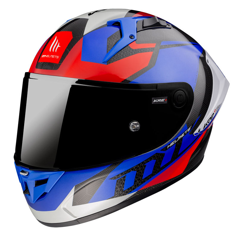 MT Helmets MT Helmets Kre Plus Carbon Projectile D7 Helmet - Blue – front view