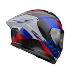 MT Helmets MT Helmets Kre Plus Carbon Projectile D7 Helmet - Blue – rear view