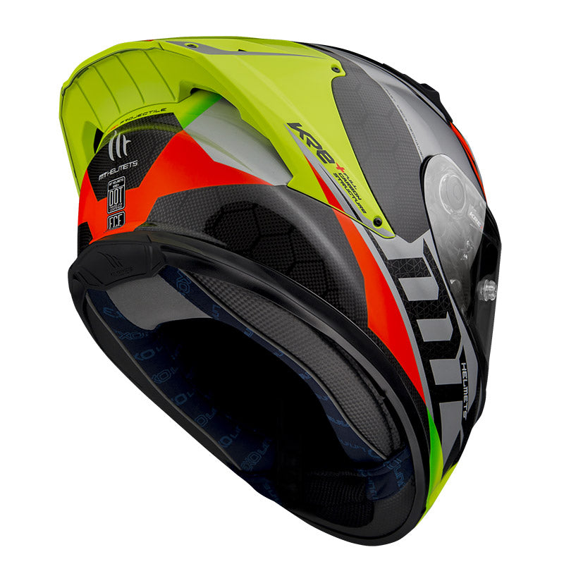 MT Helmets MT Helmets Kre Plus Carbon Projectile D2 Helmet - Grey – side view