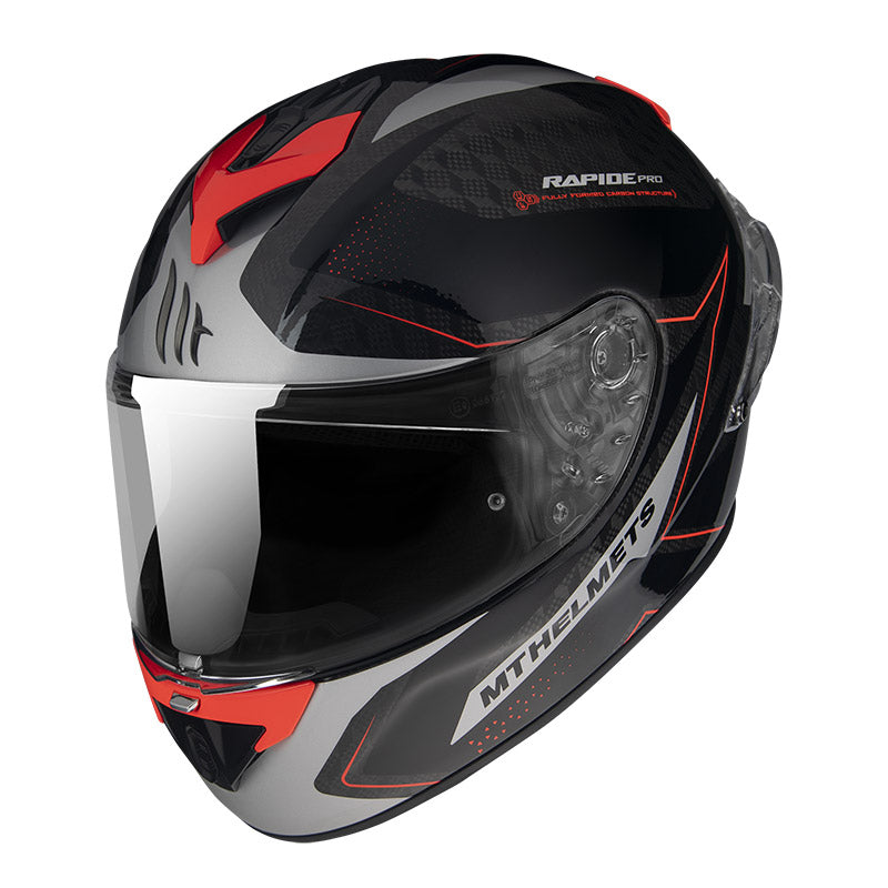 MT Helmets MT Helmets Rapide Pro Master B5 Helmet - Red Fluo – front view