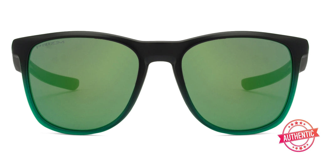 Oakley Oakley Black Green Transparent Mirror 11 Unisex Sunglasses – front view