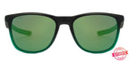 Oakley Oakley Black Green Transparent Mirror 11 Unisex Sunglasses – front view