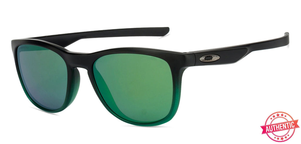 Oakley Oakley Black Green Transparent Mirror 11 Unisex Sunglasses – rear view