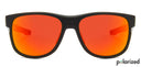 Oakley Oakley Matte Black Red Yellow Mirror 4 Unisex Sunglasses – front view