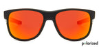 Oakley Oakley Matte Black Red Yellow Mirror 4 Unisex Sunglasses – front view