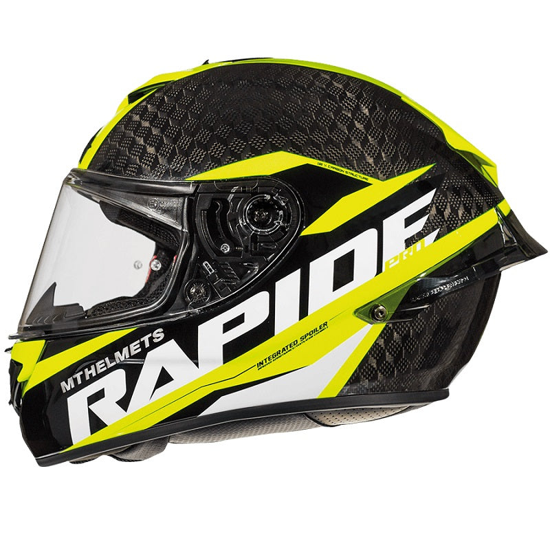 MT Helmets MT Helmets Rapide Pro Carbon Kid C3 Helmet - Yellow – front view