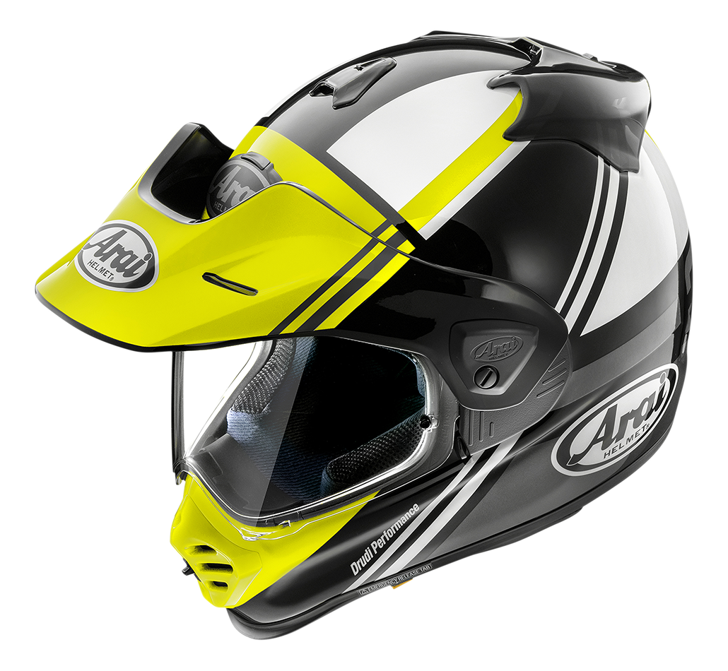 Arai Arai Tour X5 Cosmic Fluor Yellow Helmet – front view