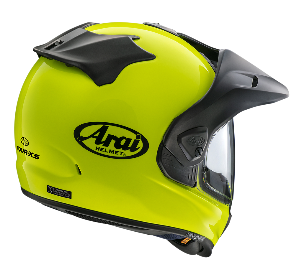 Arai Arai Tour X5 Fluor Yellow Helmet – side view