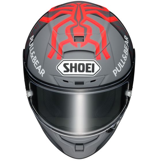 Shoei Shoei X-Fourteen MM93 Black Concept 2.0 Red Grey Helmet – side view