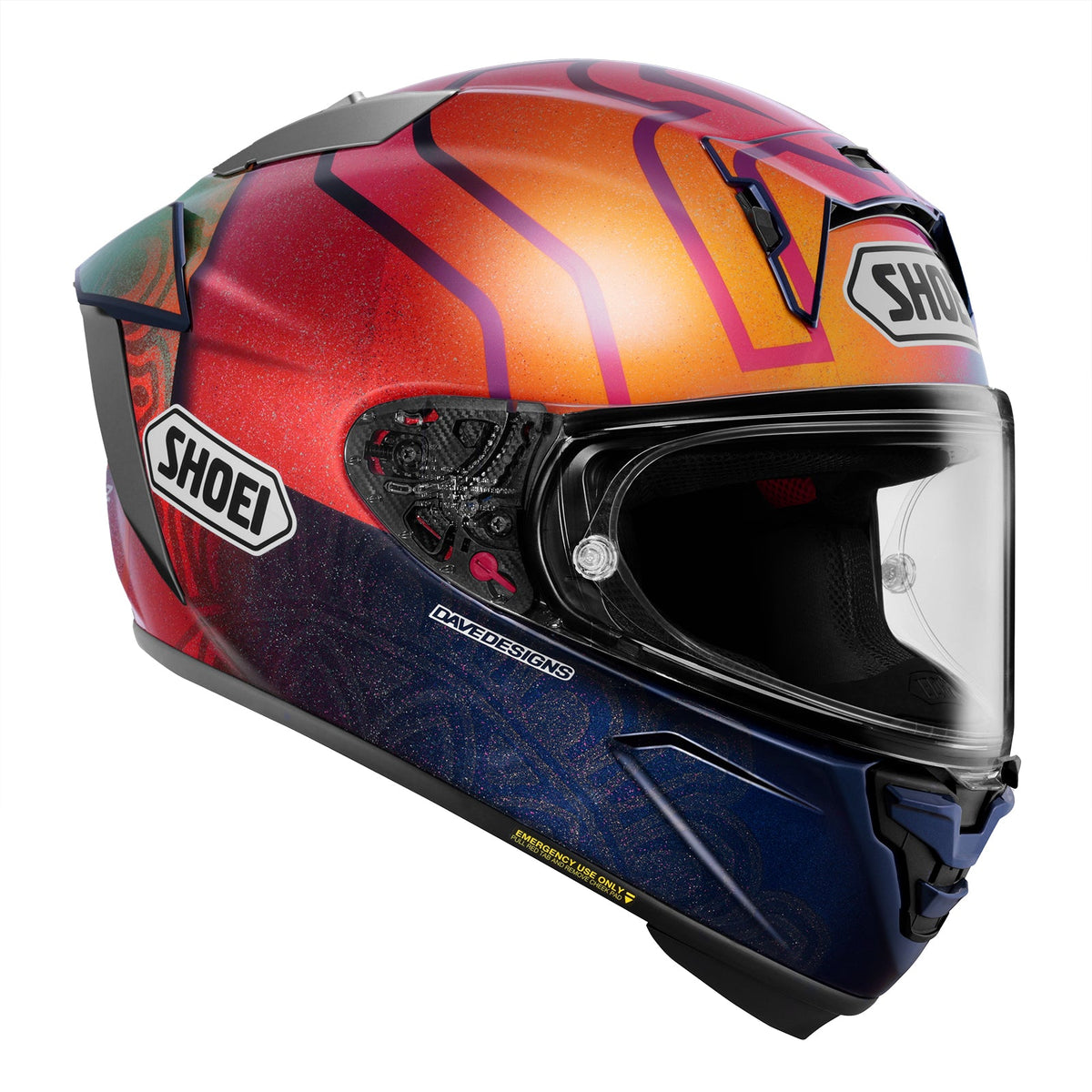 Shoei X-Fifteen (X-15) Marquez Holi Edition helmet.