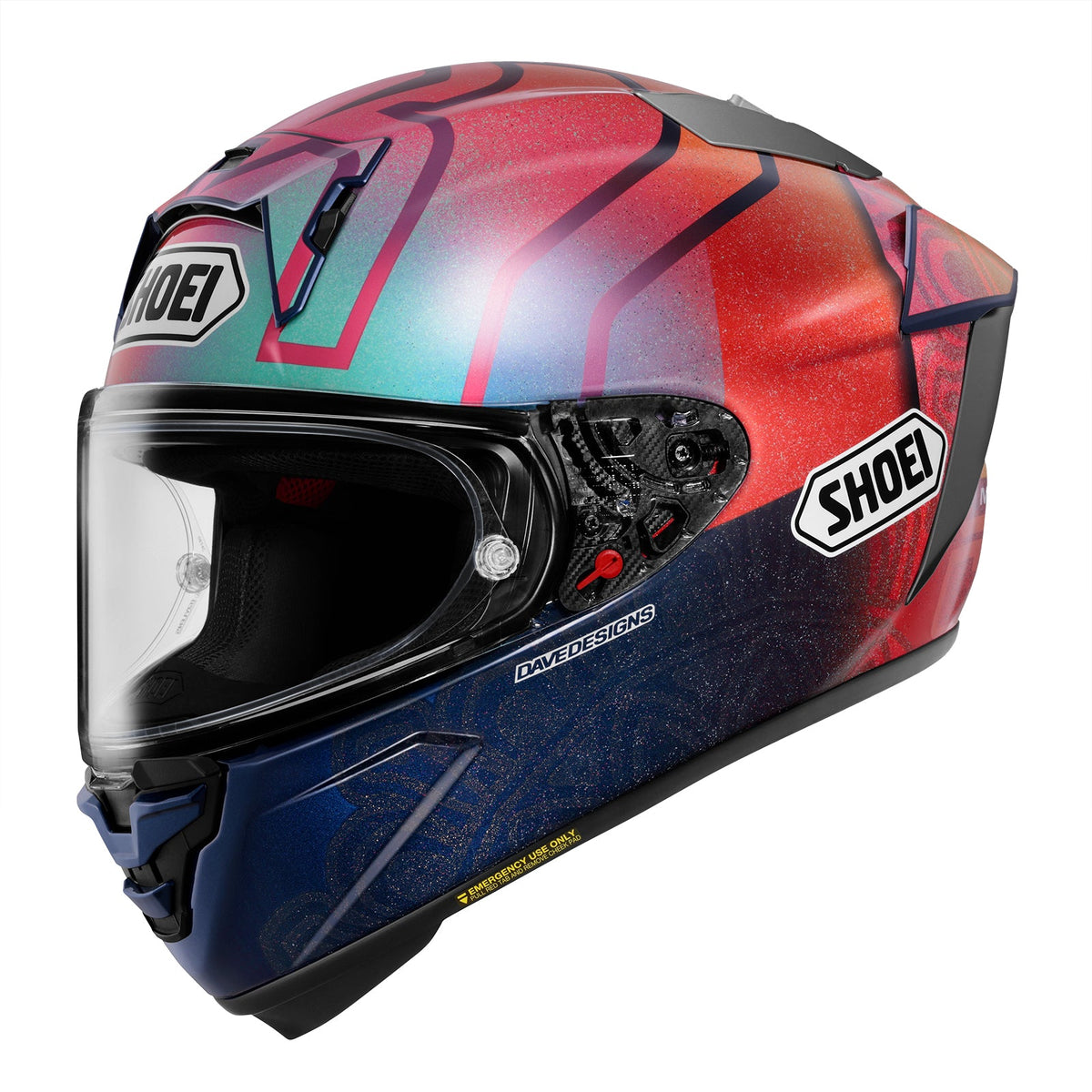 Shoei X-Fifteen (X-15) Marquez Holi Edition helmet.